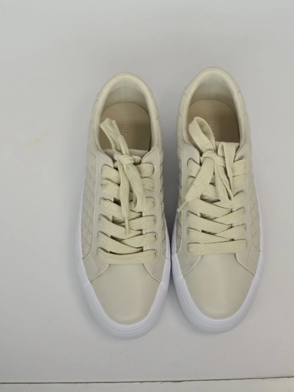 Nautica Lace-Up Platform Nachez Sneakers In Bone Women's Size 6 NEW MSRP $50